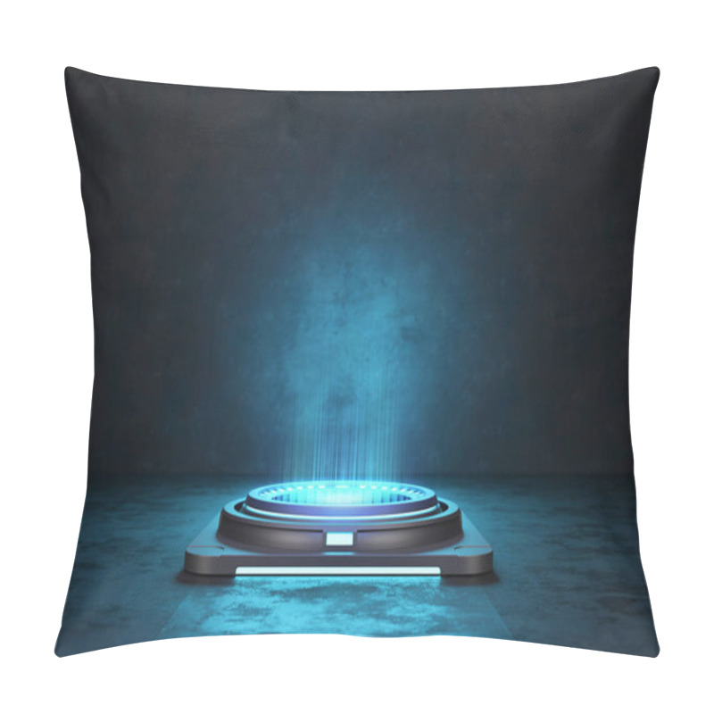 Personality  Abstract Background, Futuristic Pedestal For Product Presentation. 3D Illustration Pillow Covers