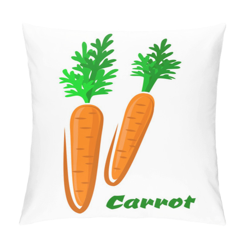 Personality  Fresh Orange Cartoon Carrots Vegetables Pillow Covers