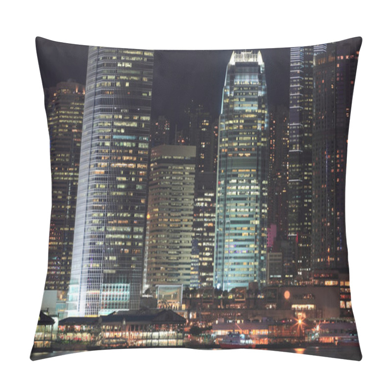 Personality  Business Buildings At Night Pillow Covers