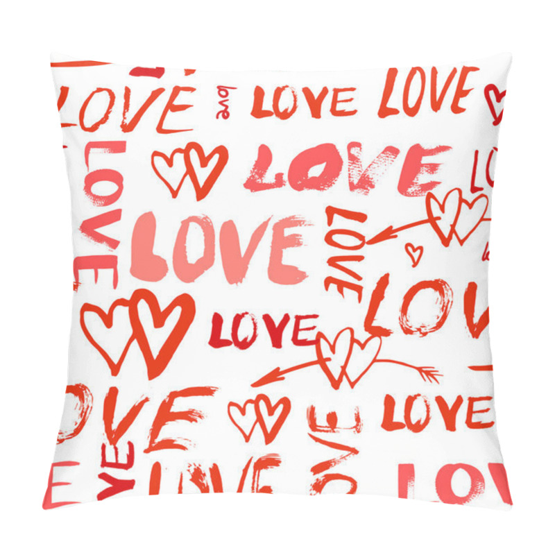 Personality  Pattern With Hand Painted Words Love Pillow Covers