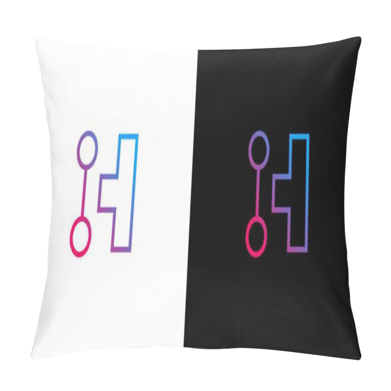 Personality  Modern Abstract Gradient Technology H Logo On White And Black Background Pillow Covers