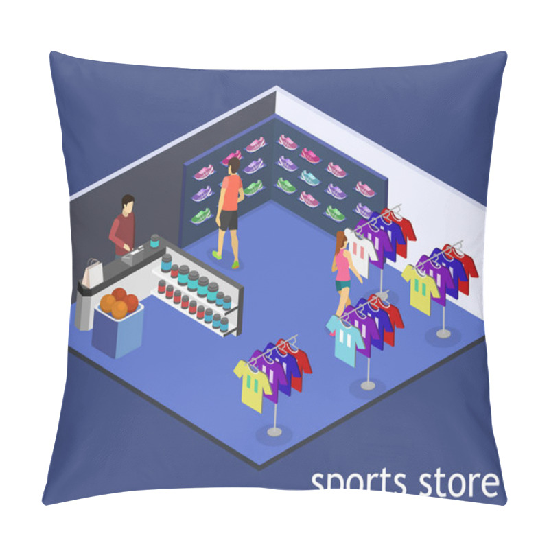 Personality  Interior Of Sport Shop Pillow Covers