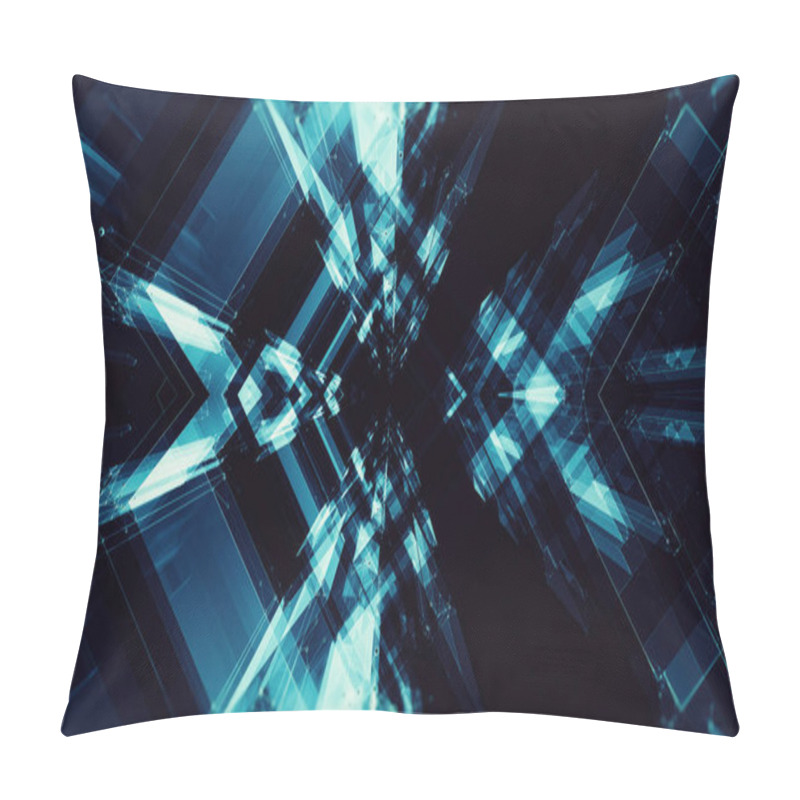 Personality  Abstract Background. Futuristic Concept. Space Technology. Futur Pillow Covers