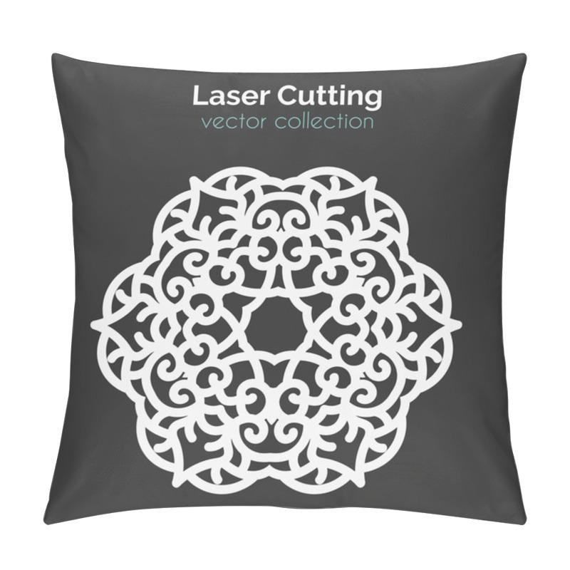 Personality  Laser Cutting Template. Round Card. Die Cut Mangala Pillow Covers