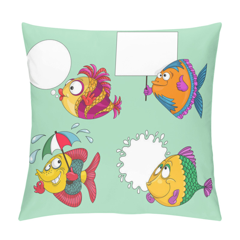 Personality  Fish Vector Illustration Pillow Covers