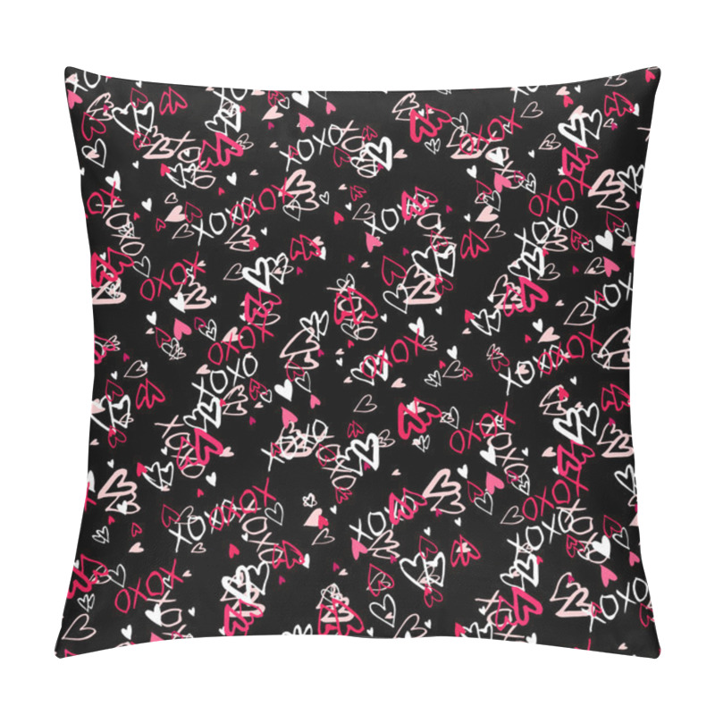 Personality  Pattern With Hand Painted Hearts Pillow Covers