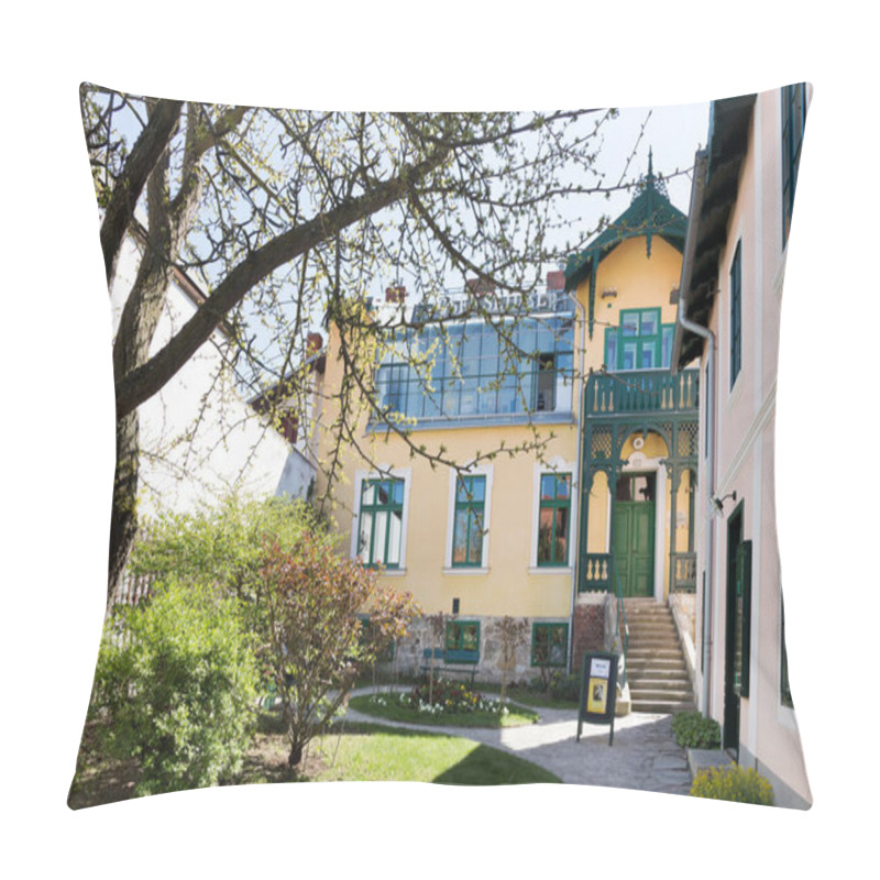 Personality  Seidel Photo Studio Museum, Cesky Krumlov Town (UNESCO), South Bohemia, Czech Republic, Europe Pillow Covers