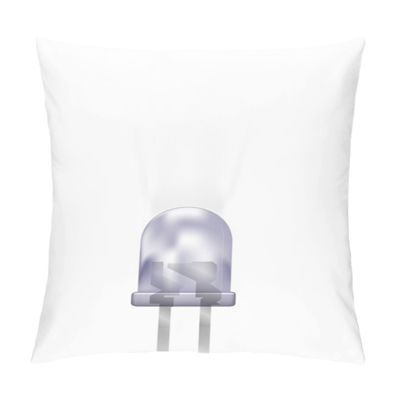 Personality  White Led Isolated On White. Vector Illustration. Pillow Covers