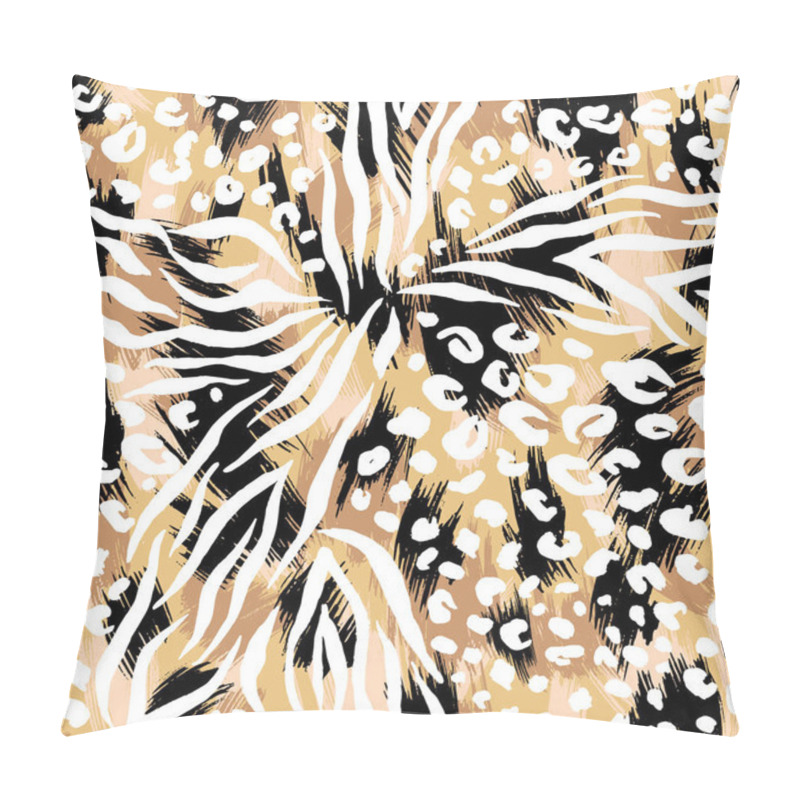 Personality  Abstract Repeating Animal Pattern. Vector Seamless Background. Pillow Covers