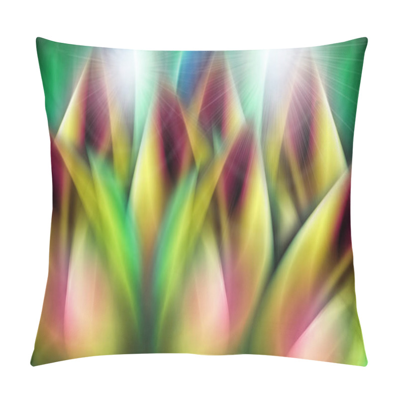 Personality  Abstract Floral Background. Blurred Tulips. A Gentle Spring Background. Pillow Covers