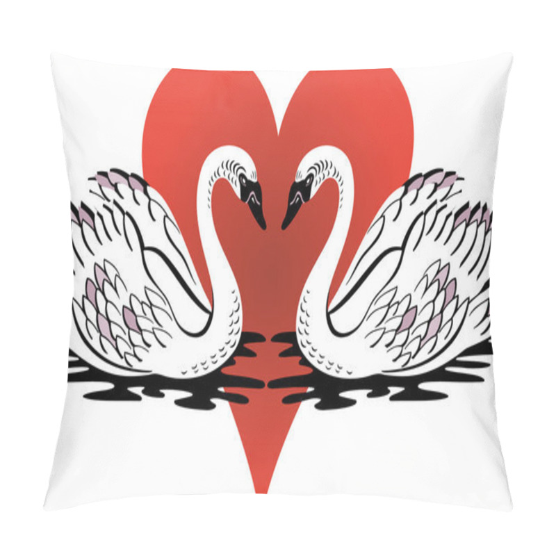 Personality  Love Swans Pillow Covers