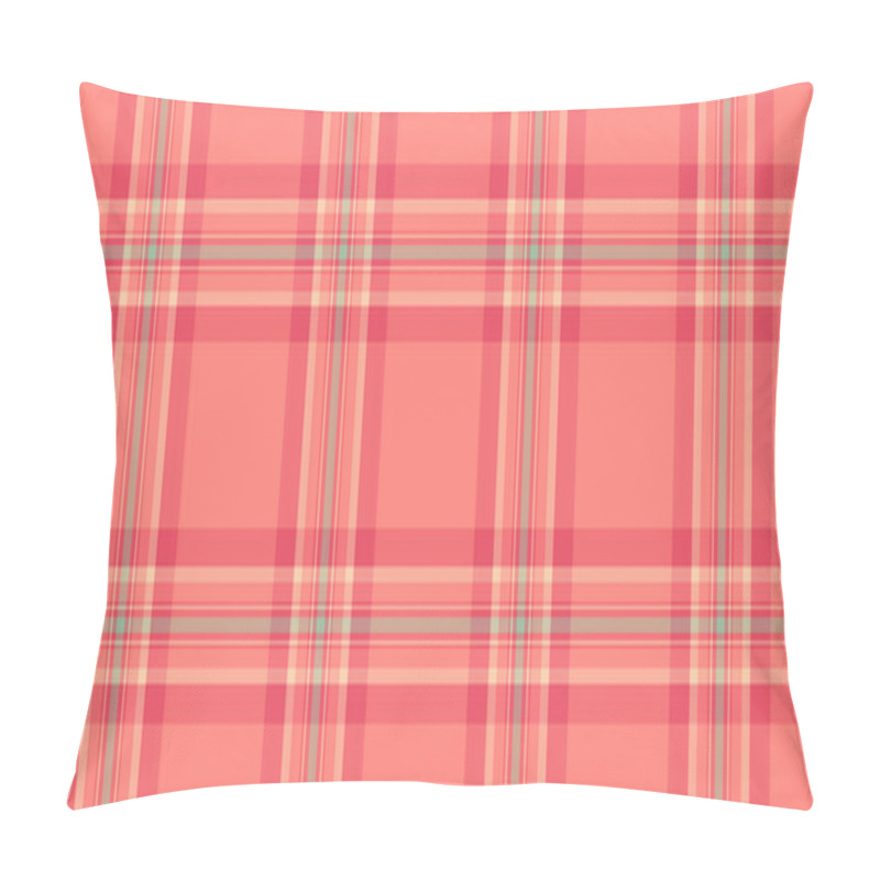 Personality  Stylish Coral And Peach Plaid Pattern. Perfect For Textile Design, Website Backgrounds, Or Scrapbooking.  The Soft Color Palette Creates A Gentle, Calming Aesthetic. Pillow Covers