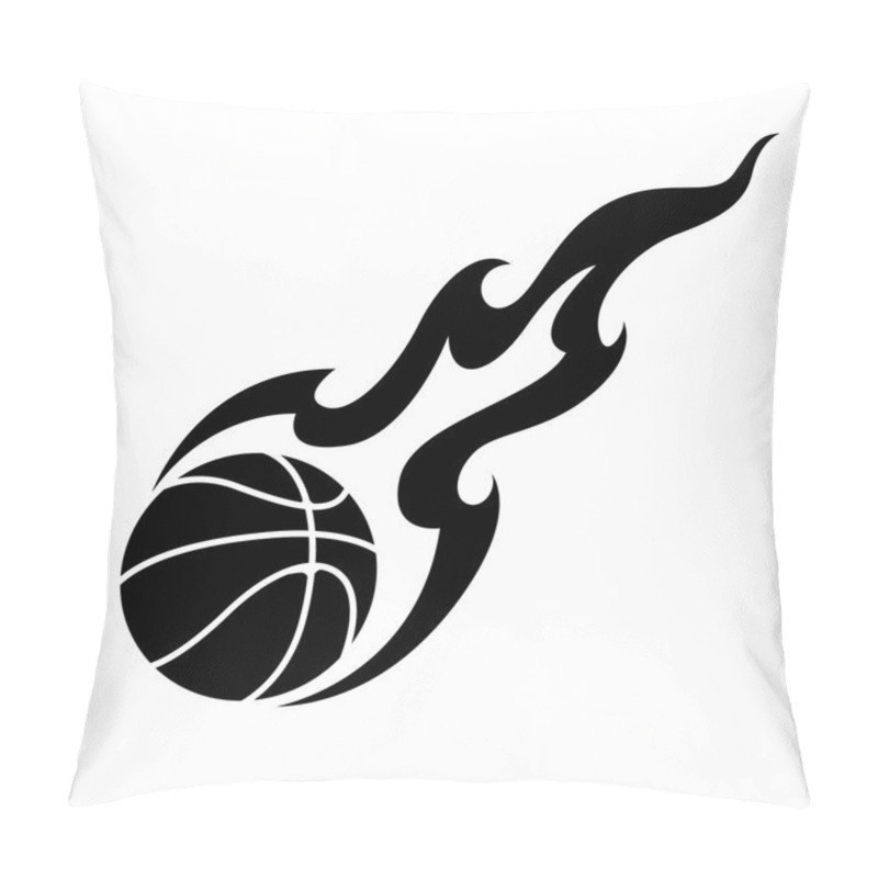 Personality  Graphic Basketball And Fire, Vector Pillow Covers