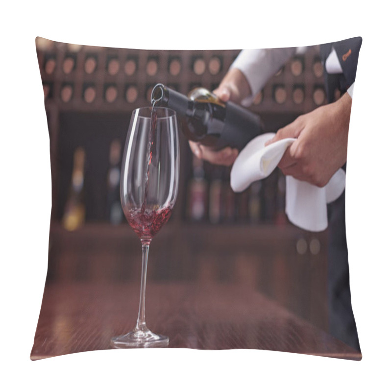 Personality  Sommelier Pouring Red Wine Pillow Covers