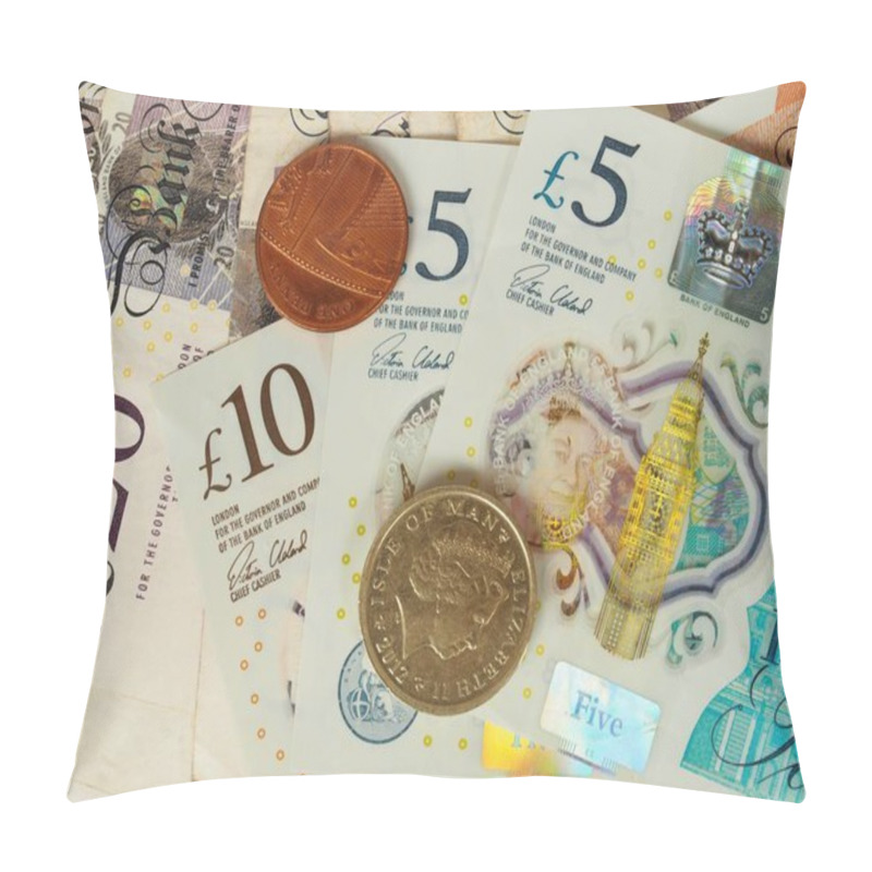 Personality  British Money Background Pillow Covers