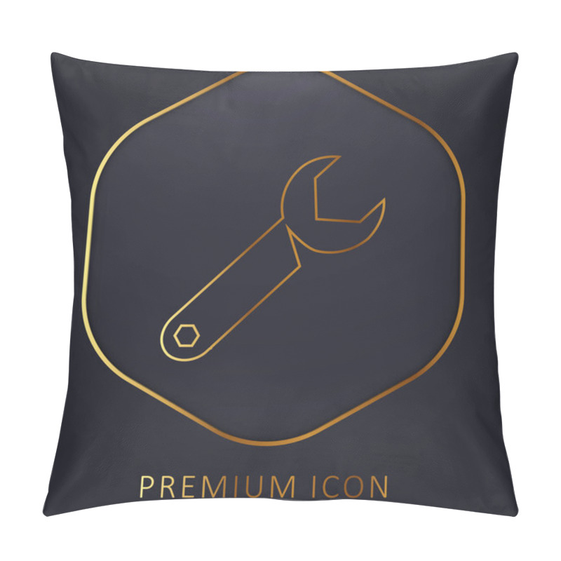 Personality  Adjustable Spanner Golden Line Premium Logo Or Icon Pillow Covers