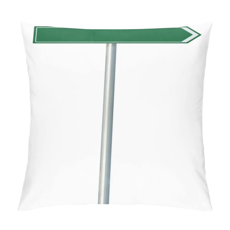 Personality  Right Road Route Direction Pointer This Way Sign, Green Isolated Pillow Covers