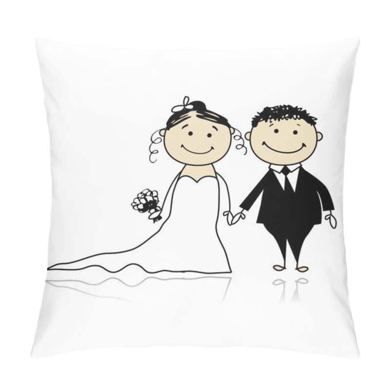 Personality  Wedding Ceremony - Bride And Groom Together For Your Design Pillow Covers