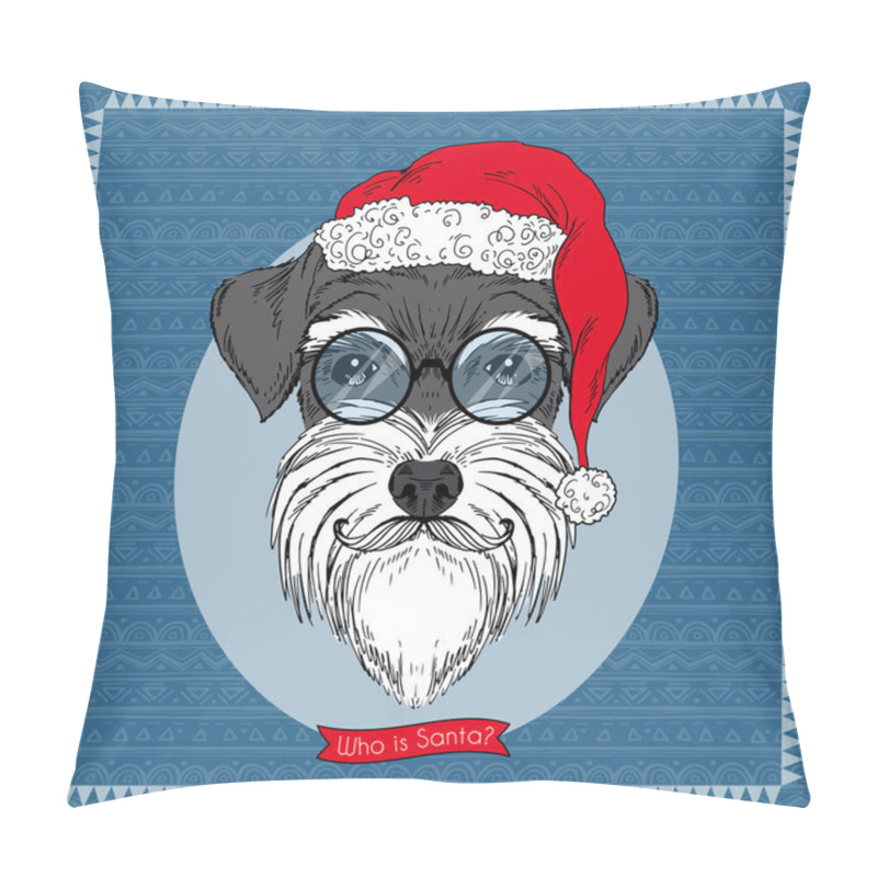 Personality  Dog Santa Pillow Covers