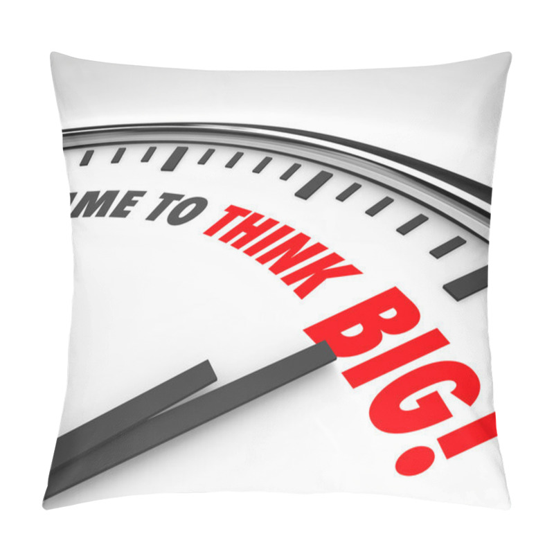 Personality  Time To Think Big Clock Creativity Innovation Brainstorming Pillow Covers