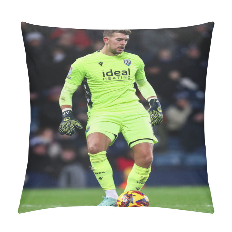 Personality  Alex Palmer Of West Bromwich Albion In Action During The Sky Bet Championship Match West Bromwich Albion Vs Coventry City At The Hawthorns, West Bromwich, United Kingdom, 11th December 2024 Pillow Covers