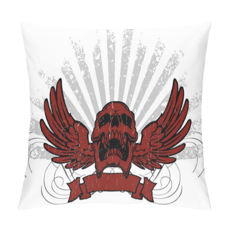 Personality  Skull With Wings Pillow Covers