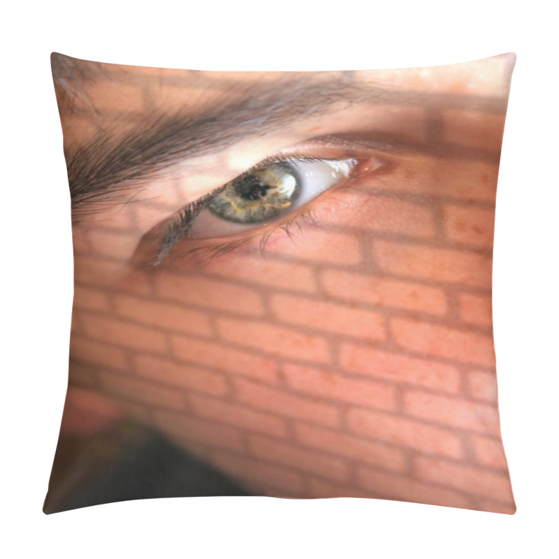 Personality  Brick Wall Face Pillow Covers