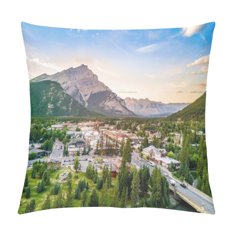 Personality  Cityscape Of Banff In Canadian Rocky Mountains, Alberta, Canada, North America Pillow Covers