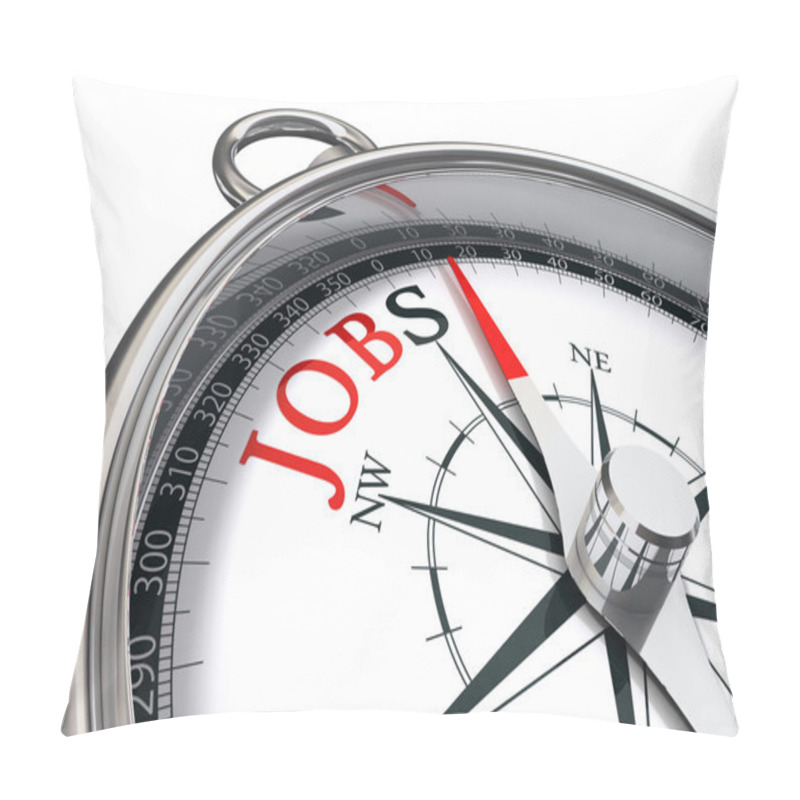 Personality  Jobs Direction Indicated By Compass Conceptual Image Pillow Covers