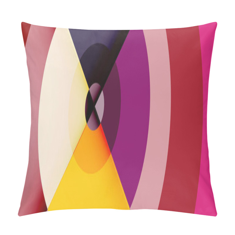 Personality  Circles With Shadows Trendy Minimal Geometric Composition Abstract Background Pillow Covers