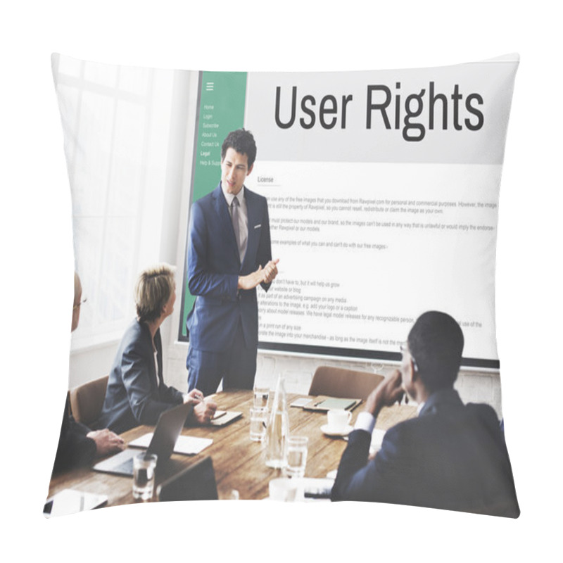 Personality  Business People Discussing Pillow Covers