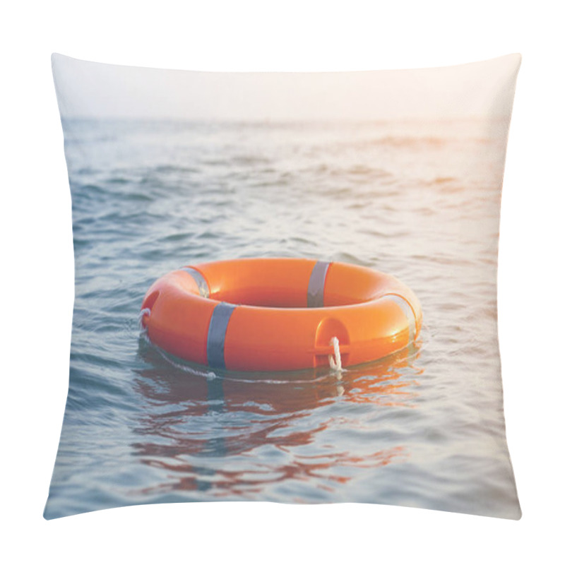 Personality  Orange Lifebuoy Pool Ring Float Pillow Covers