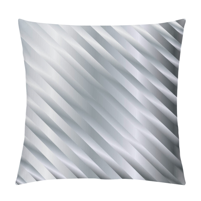 Personality  Silver Metal Gradient Diagonal Stripes Background Pillow Covers