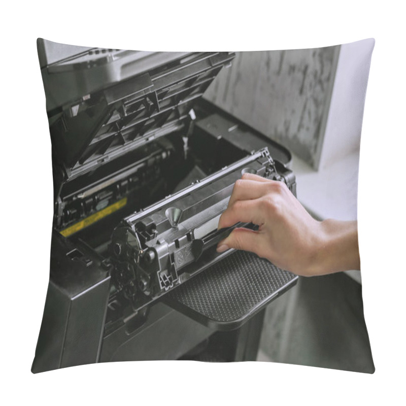 Personality  Replacing The Cartridge In The Laser Printer Pillow Covers