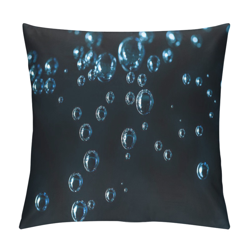 Personality  Water Bubbles On Black Background, Microscope Look Pillow Covers