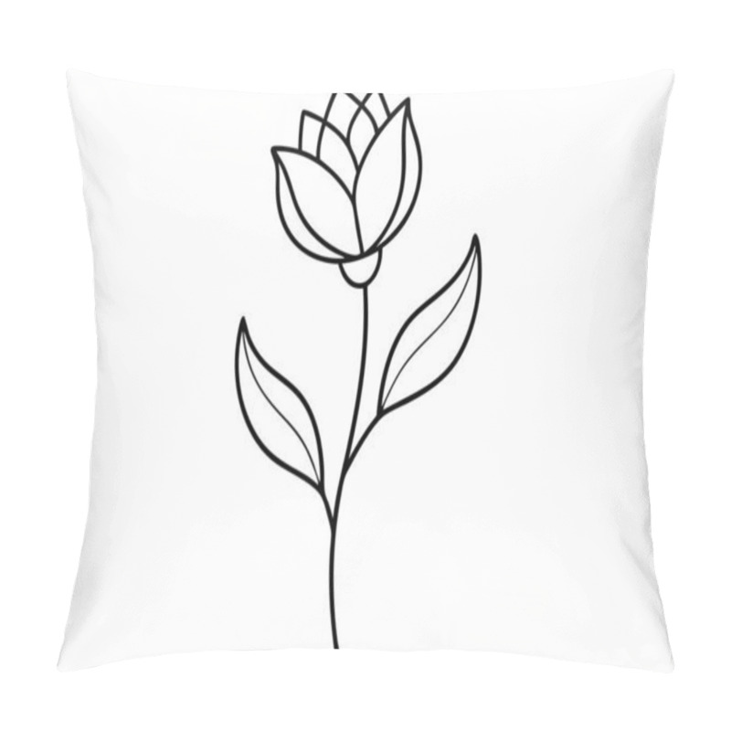 Personality  Minimalist Beautiful Floral Illustration Pillow Covers