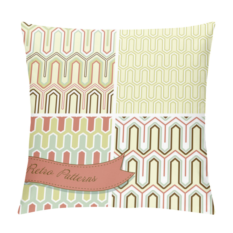 Personality  A Set Of Seamless Retro Patterns. This Stylish Mosaic Pillow Covers