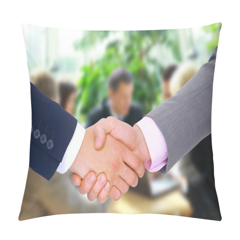 Personality  Handshake Isolated In Office Pillow Covers