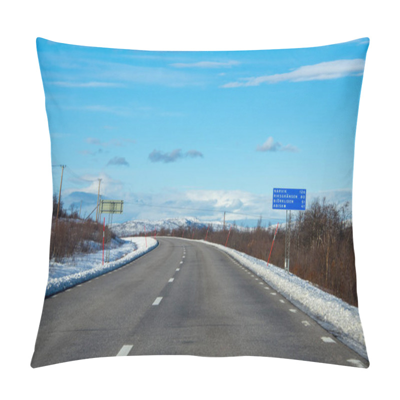 Personality  European Route E10 - Sweden Pillow Covers