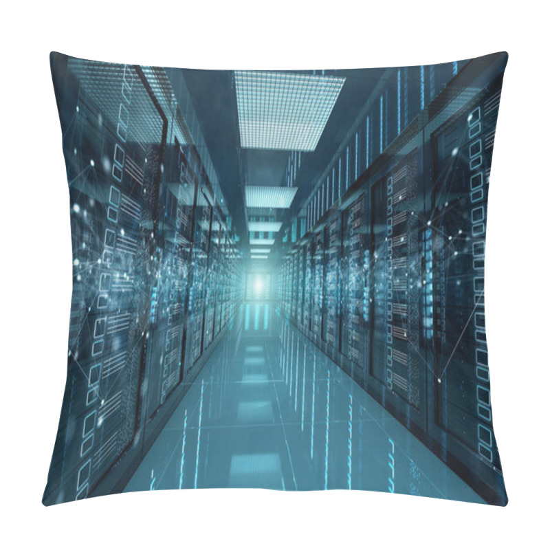 Personality  Connection Network In Servers Data Center Room Storage Systems 3 Pillow Covers