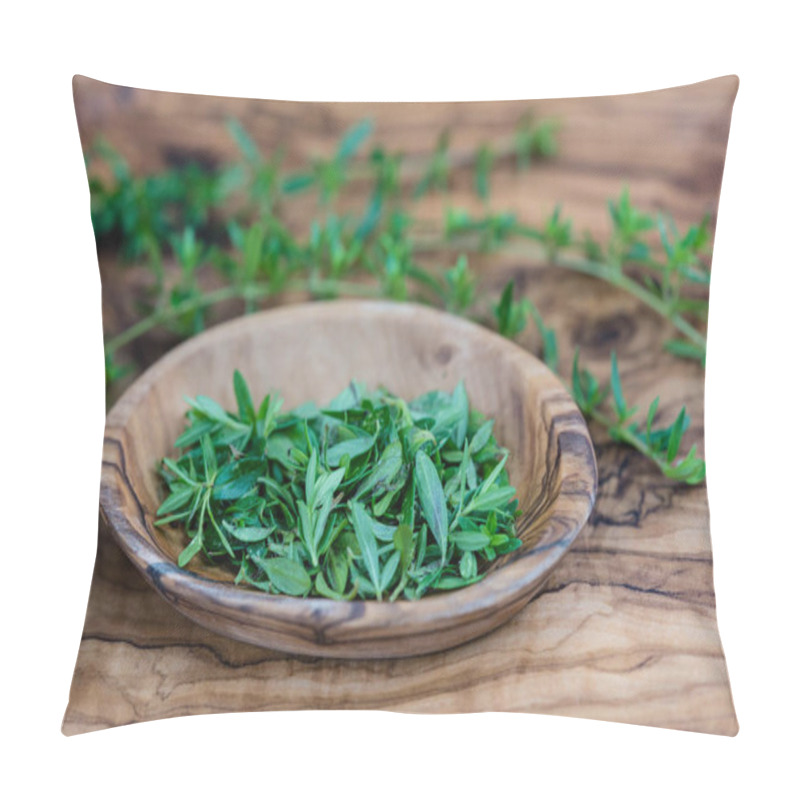 Personality  Savory Satureja Hortensis Delicious Kitchen Herbs Pillow Covers