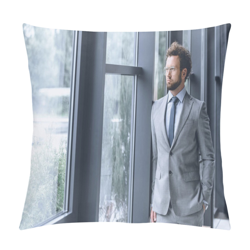 Personality  Pensive Businessman In Suit Pillow Covers