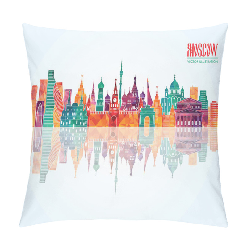 Personality  Moscow Skyline Detailed Silhouette. Pillow Covers