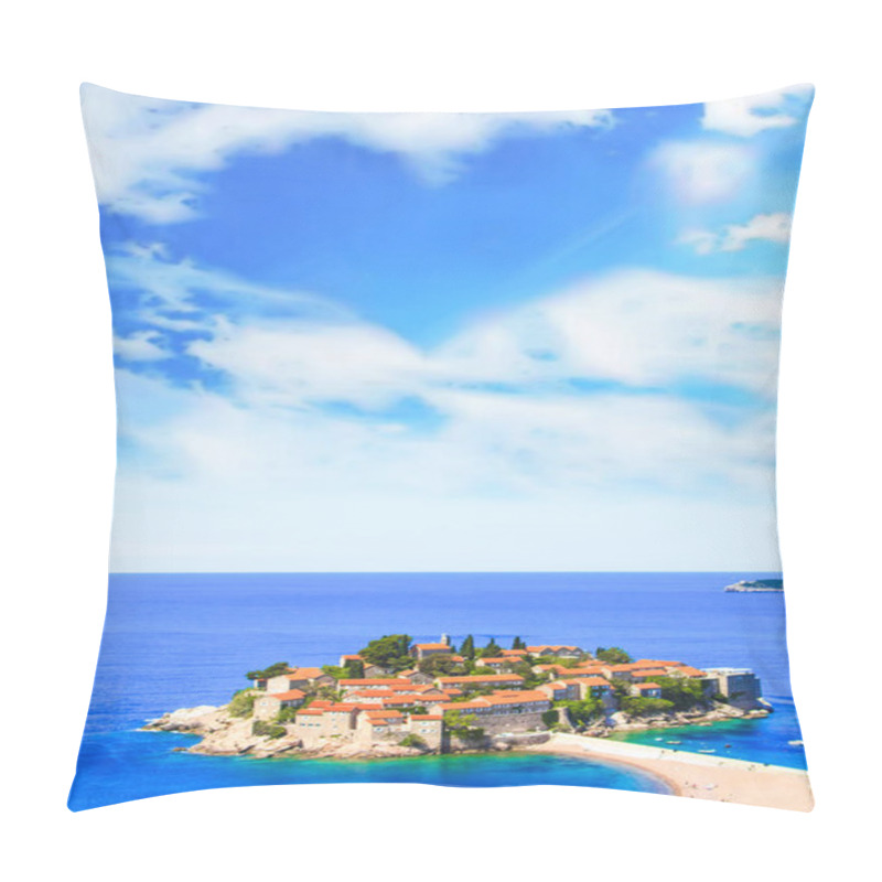 Personality  Beautiful View Of The Island-resort Of St. Stefan (Sveti Stefan) On The Budva Riviera, Budva, Montenegro On A Sunny Day Pillow Covers