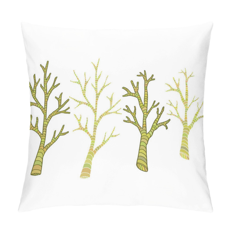 Personality  Tree Branches . Hand Drawn Print. Sticker Rustic Design. Pillow Covers