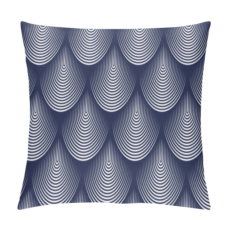 Personality  Dragon Skin Seamless Pattern, Vector Abstract Background Of Reptile Or Fish Scales, Also Look Like Roof Tiling Or Architecture Element. Pillow Covers