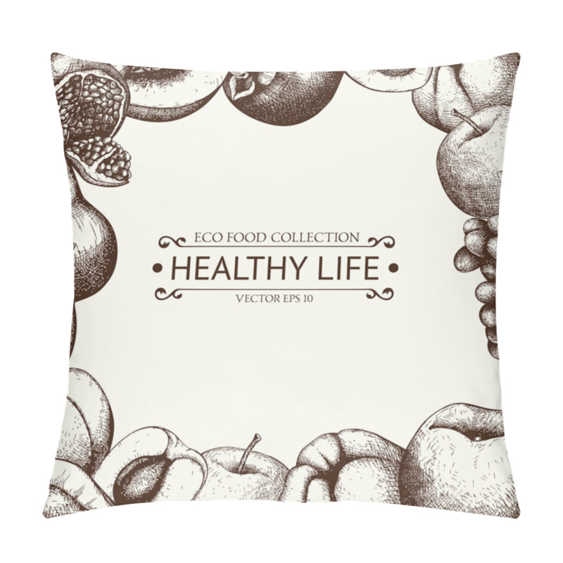 Personality  Collection Traditional And Exotic Fruits Frame Pillow Covers