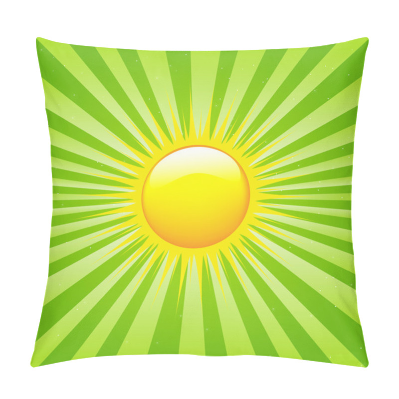 Personality  Bright Sunburst With Beams And Sun Pillow Covers