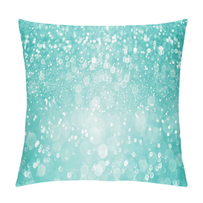 Personality  Teal And Turquoise Aqua Glitter Sparkle Background Pillow Covers