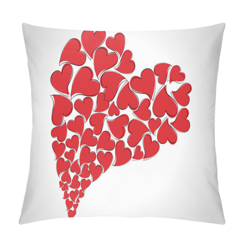 Personality  Beautiful Abstract Heart Shape For The Valentine's Day And Other Pillow Covers